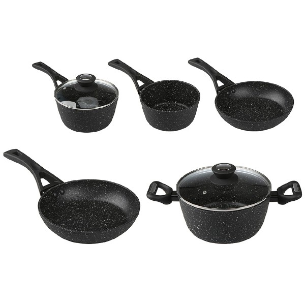 Anko 5 Pcs Stone Blast Cookware Set