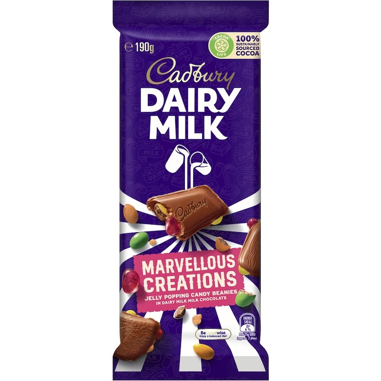 Cadbury Dairy Milk Marvellous Creations Jelly Popping Candy 190g