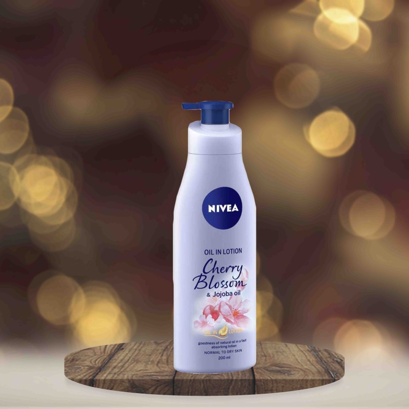 Nivea Oil In Lotion Cherry Blossom Body Lotion Moisturiser 400ml