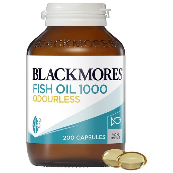 Blackmores Odourless Fish Oil 1000mg Omega-3 200 Capsules