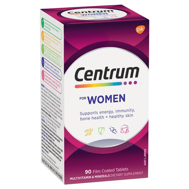 Centrum For Women Multivitamin 90 Tablets