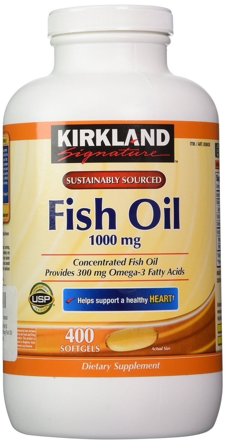 Kirkland Signature Fish oil 1000mg 400cap