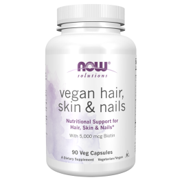 NOW VEGAN HAIR, SKIN & NAILS VEG. 90 CAPSULES
