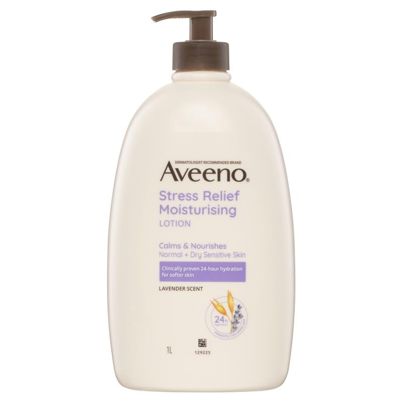 Aveeno Stress Relief Moisturising Lavender Scent Body Lotion 1L