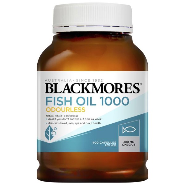 Blackmores Odourless Fish Oil 1000mg Omega-3 400 Capsules