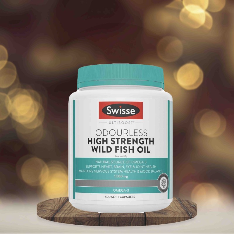 Swisse Ultiboost Odourless High Strength Wild Fish Oil 1500mg 400 Capsules
