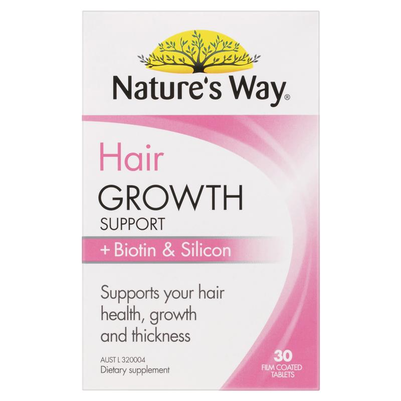 Nature's Way Hair Growth Support + Biotin & Silicon 30 Tablets