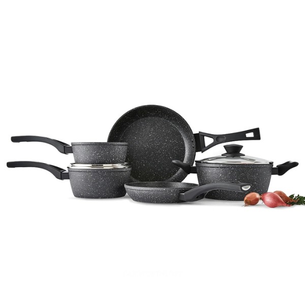 Anko 5 Pcs Stone Blast Cookware Set