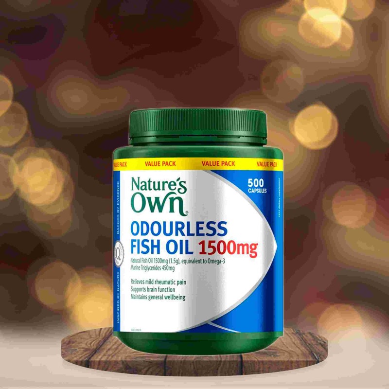 Nature's Own Odourless Fish Oil 1500mg 500 Capsules