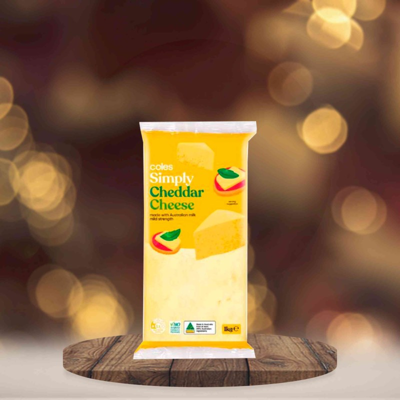 Coles Simply Cheddar Cheese Block | 1kg