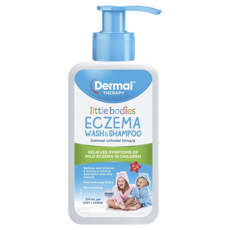 Dermal Therapy Little Bodies Eczema Wash & Shampoo Bottle with Pump 210ml