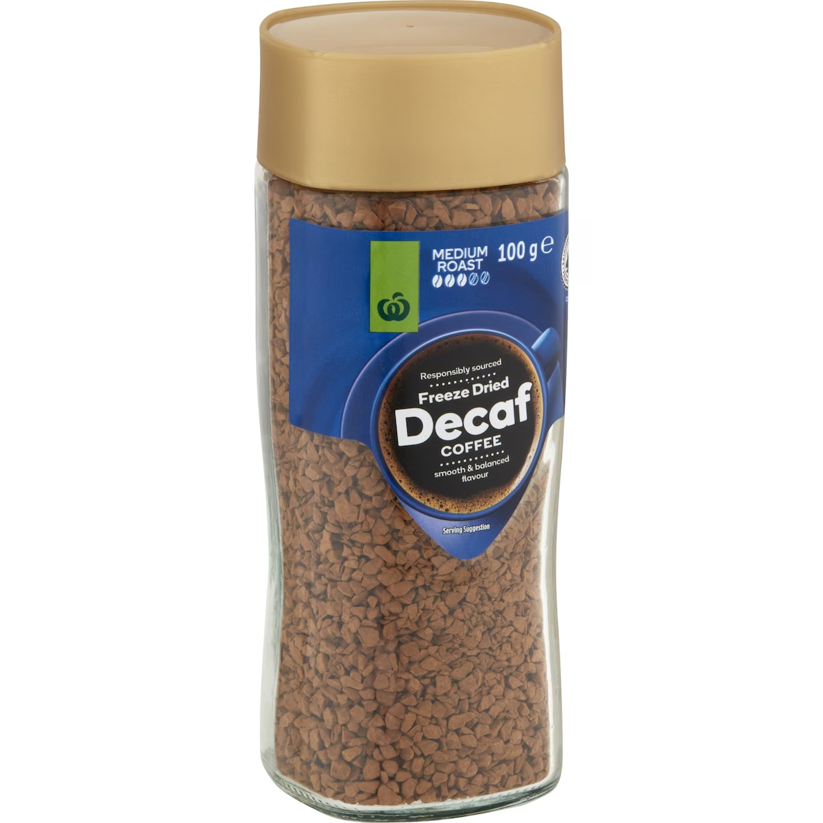 Woolworths Freeze Dried Coffee Decaf 100g