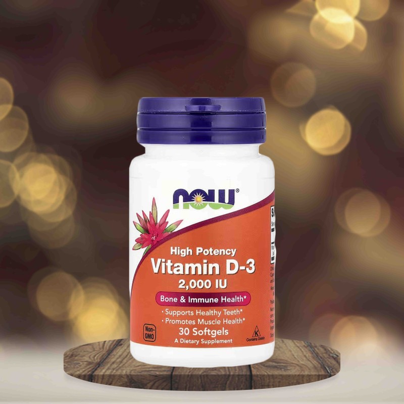NOW Foods, Vitamin D-3, 2,000 IU, 30 Softgels