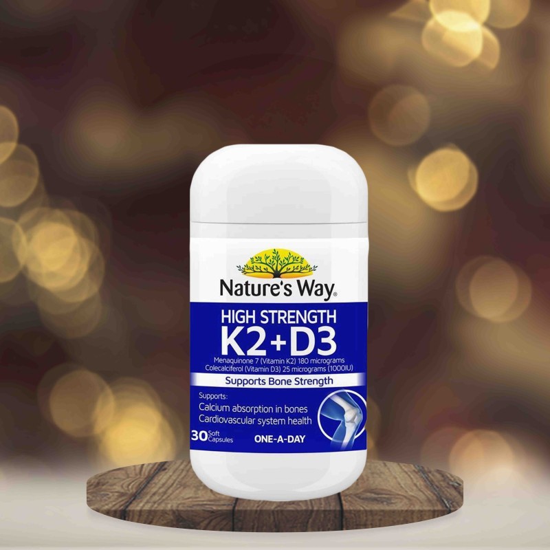 Nature's Way Osteo K Vitamin K2 + D3 180mcg 30 Softgel Capsules