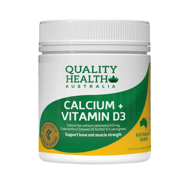 Quality Health Australia Calcium + Vitamin D3 130 Capsules