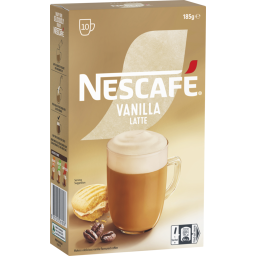 Nescafe Vanilla Latte Coffee Sachets 10